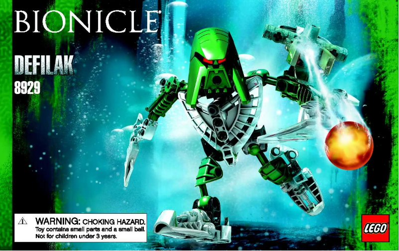 Page 1 of the manual User Manual Lego Bionicle 8929
