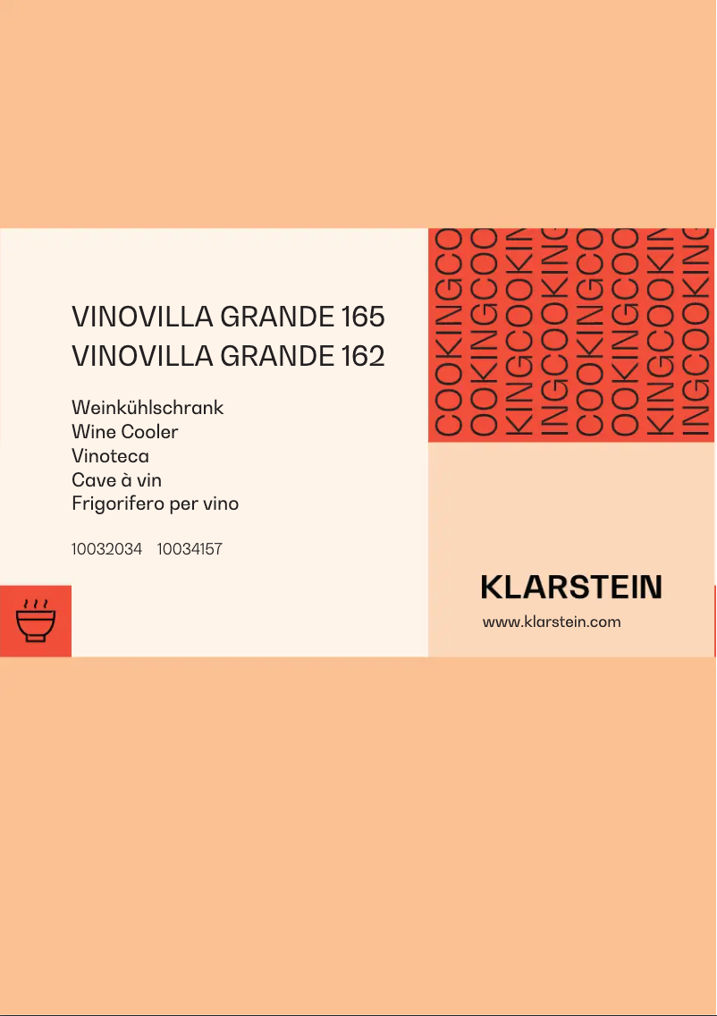 First page image of the manual for Vinovilla Grande 162