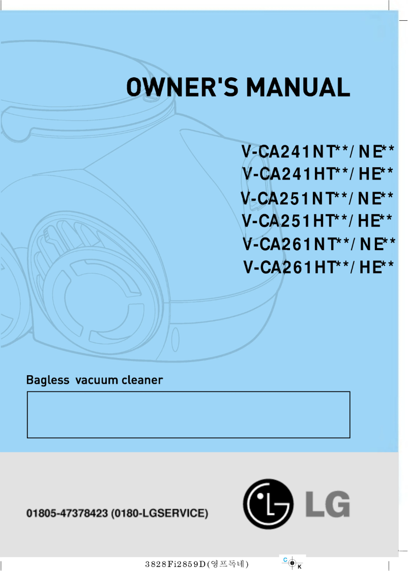 First page image of the manual for VTCA261NT