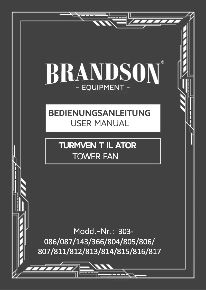 Page 1 of the manual User Manual Brandson 303812