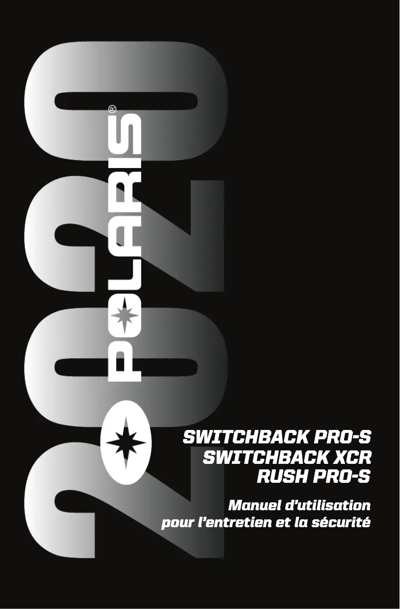 Page 1 of the manual User Manual Polaris 850 Switchback XCR (2020)