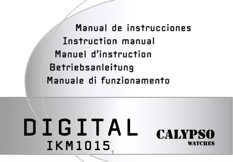 Page 1 of the manual User Manual Calypso K5654