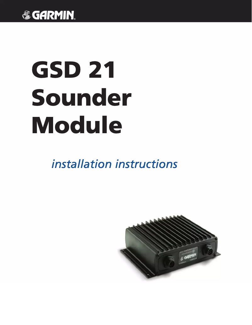 First page image of the manual for GSD 21
