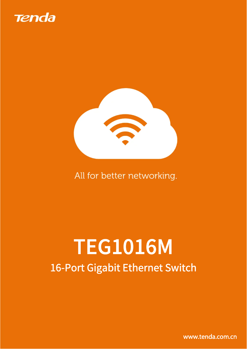 Page 1 of the manual Technical Sheet Tenda TEG1016M