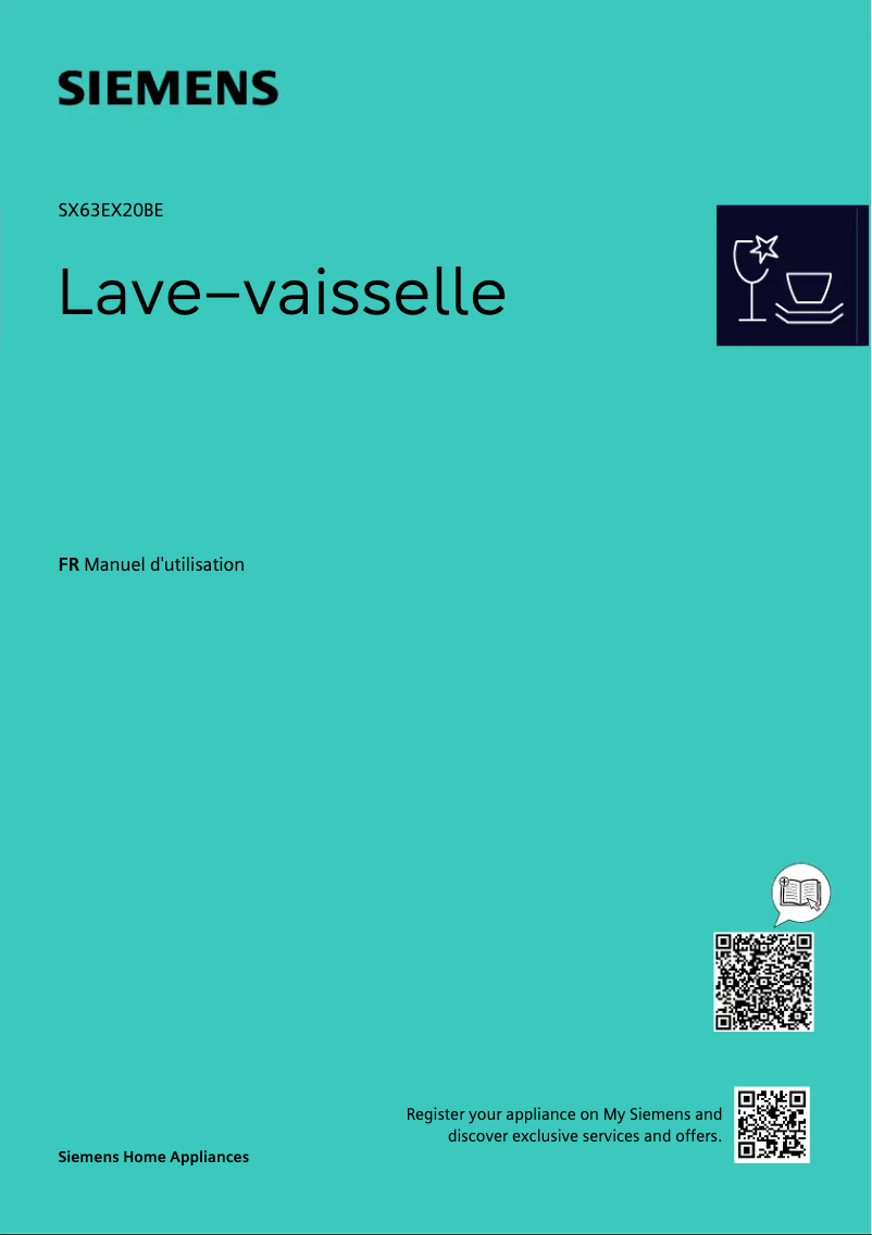 Page 1 of the manual User Manual Siemens SX63EX20BE