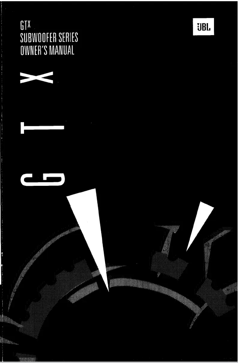 Page 1 of the manual User Manual JBL GTX15