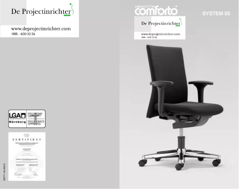 Page 1 of the manual User Manual Haworth System 55