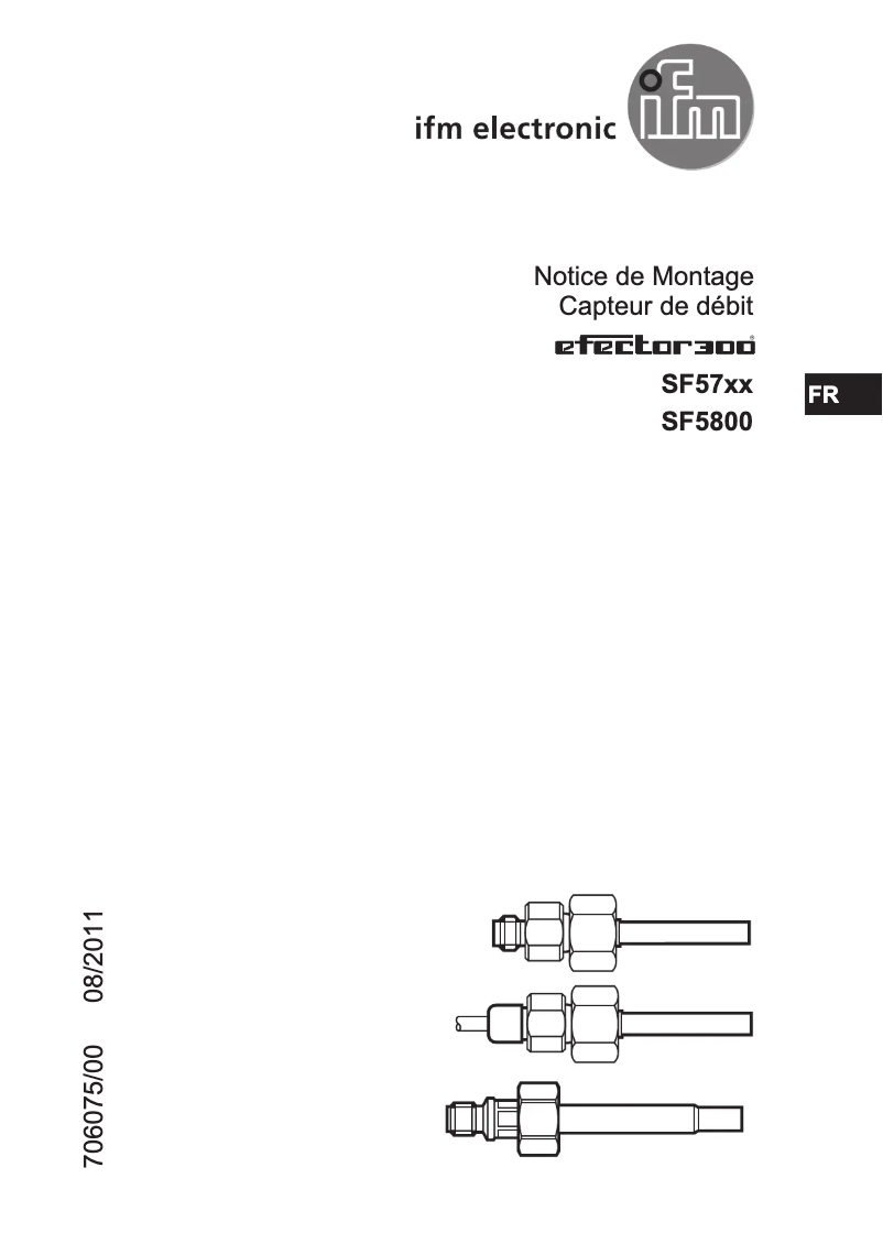 Page 1 of the manual User Manual IFM SF5703