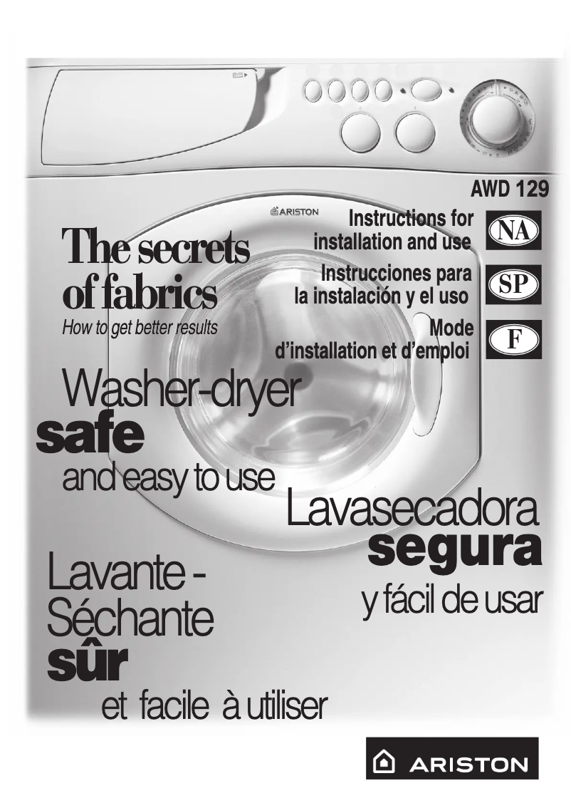 Page 1 of the manual User Manual Ariston Thermo AWD129