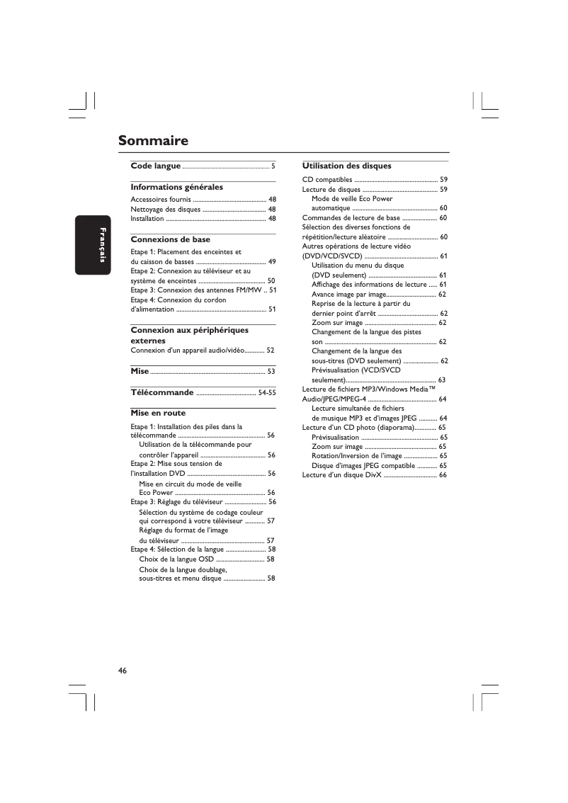 Page 1 of the manual User Manual Philips HTS3610