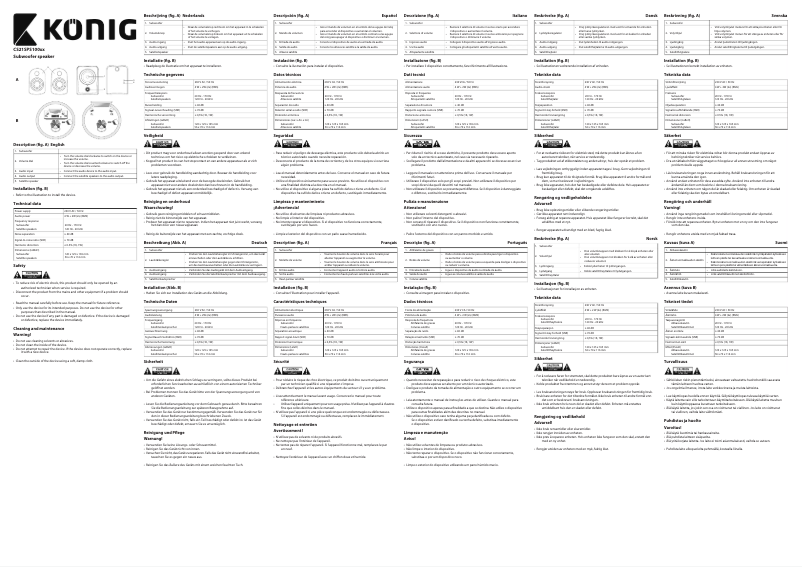 Page 1 of the manual User Manual Konig CS21SPS100BL