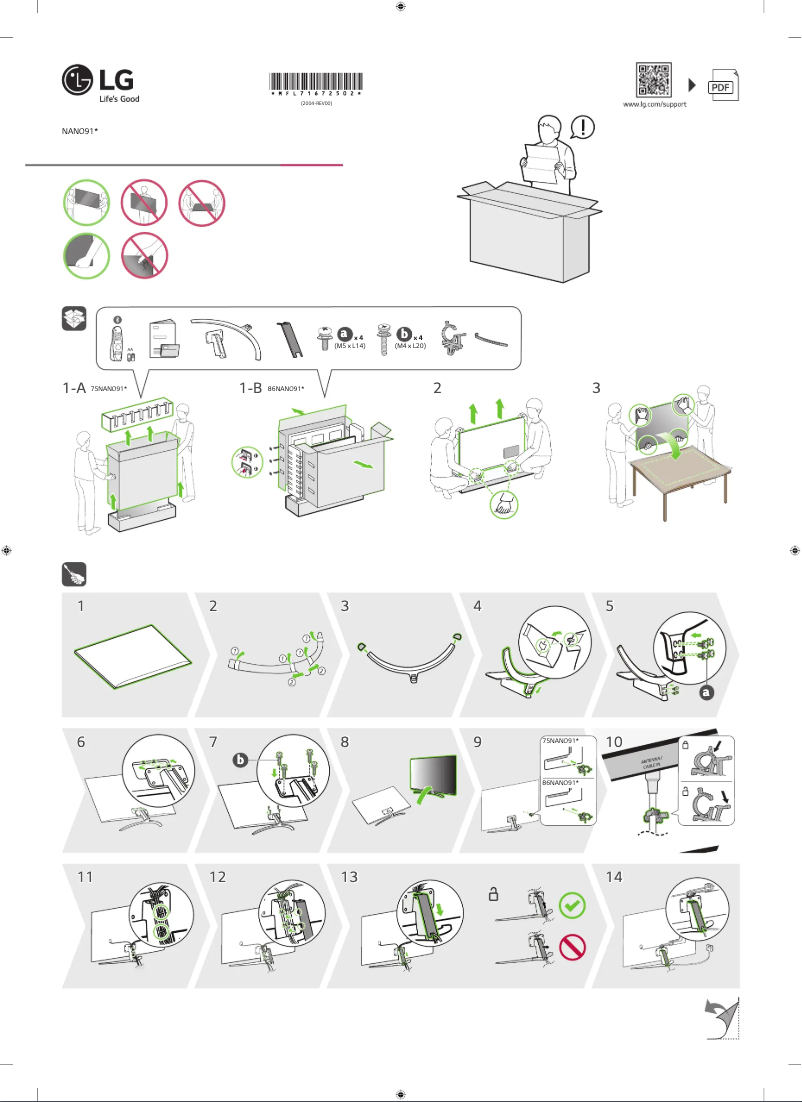 First page image of the manual for 86NANO916NA