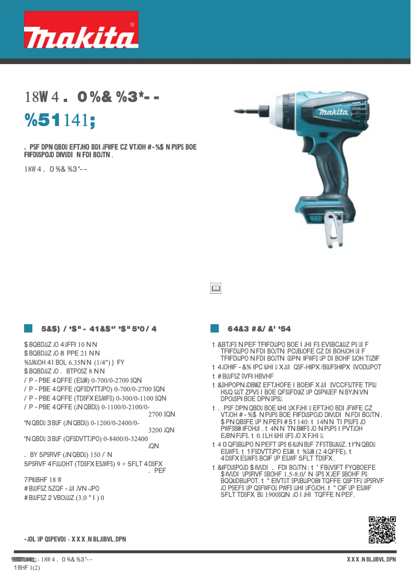 First page image of the manual for DTP141Z