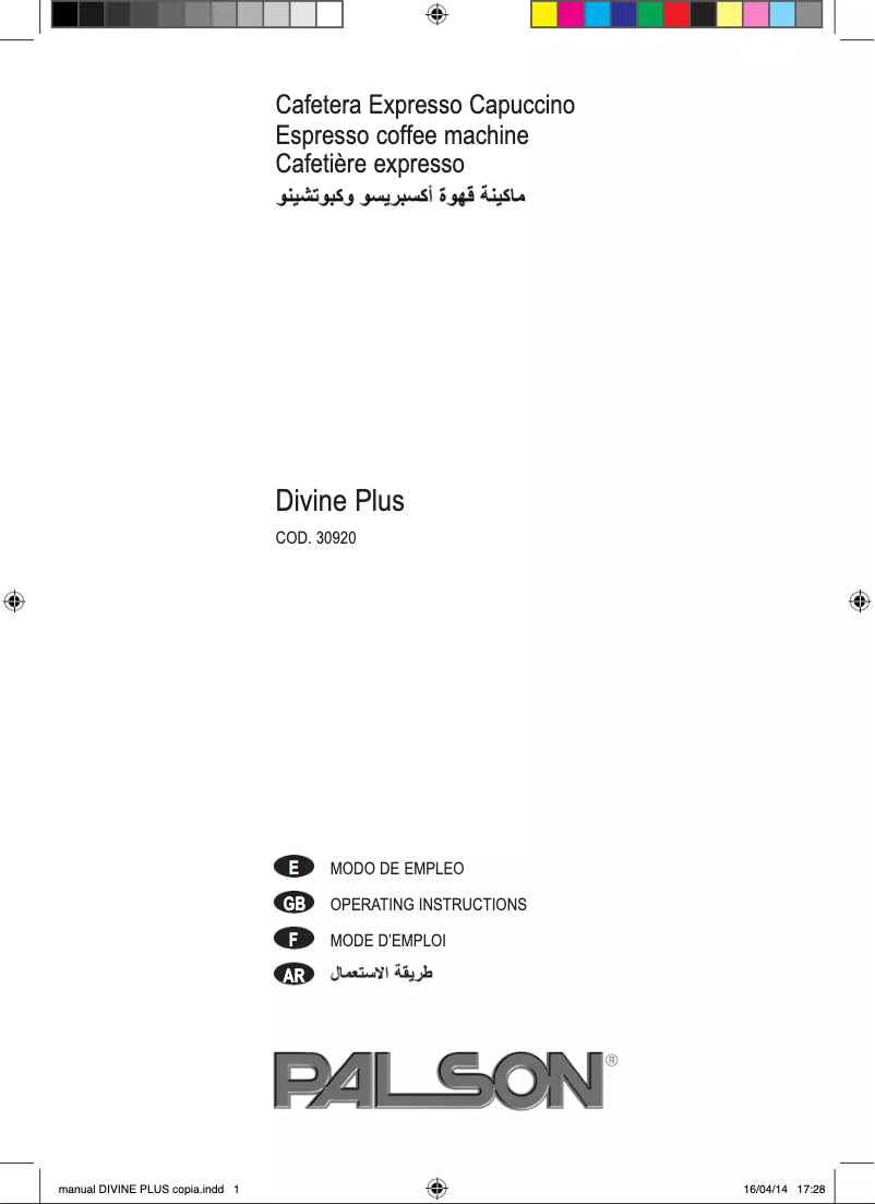 First page image of the manual for Divine Plus