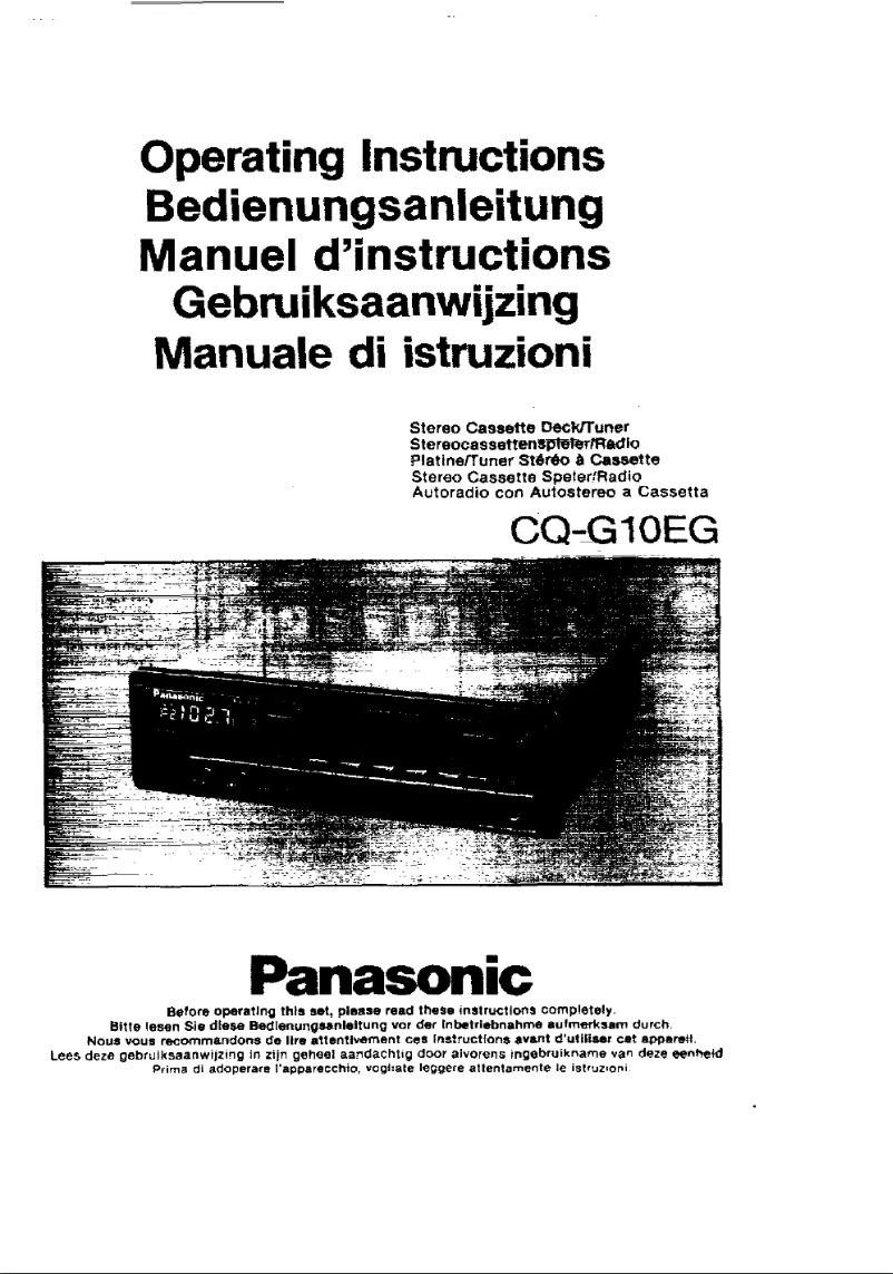 First page image of the manual for CQ-G10
