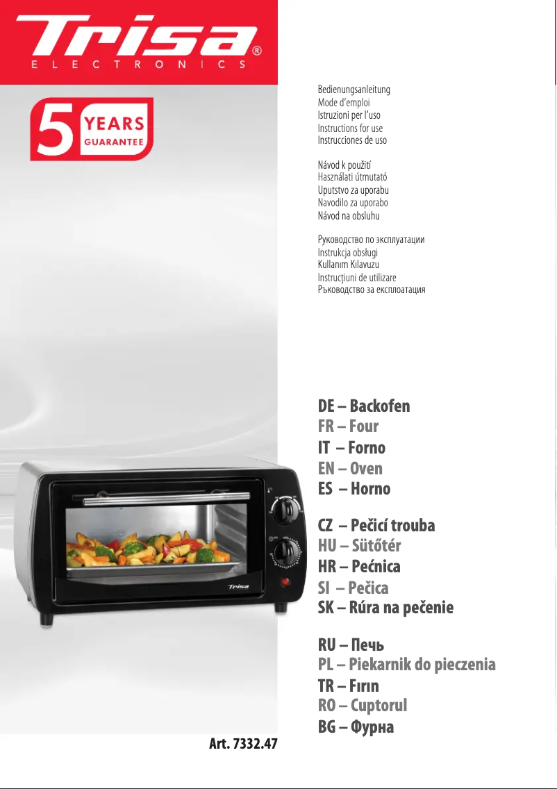 Page 1 of the manual User Manual Trisa Snack Star