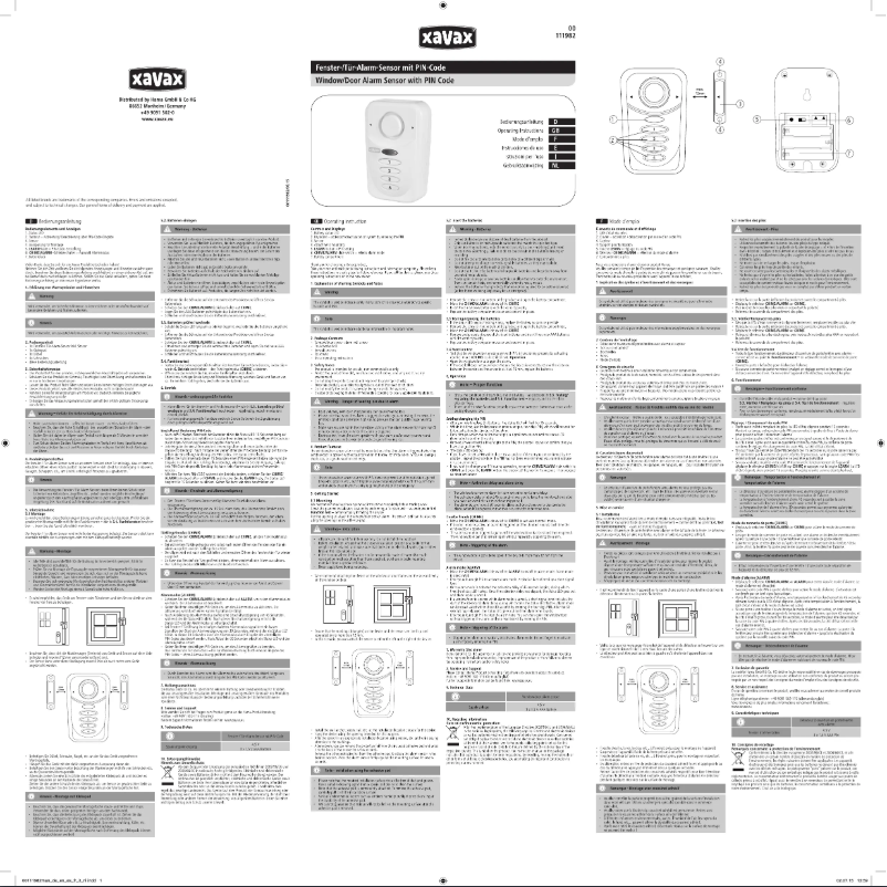 Page 1 of the manual User Manual Hama 00111982