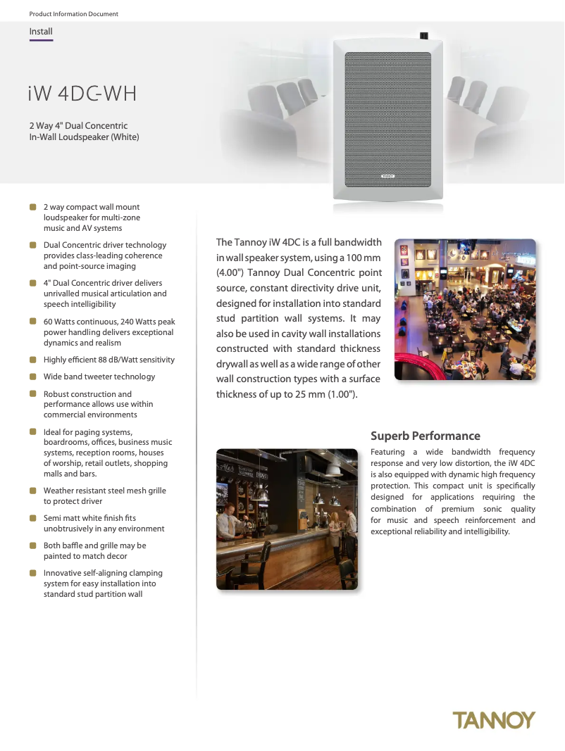 First page image of the manual for iW 4DC