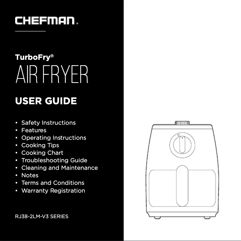 First page image of the manual for TurboFry Touch RJ38-2LM-V3