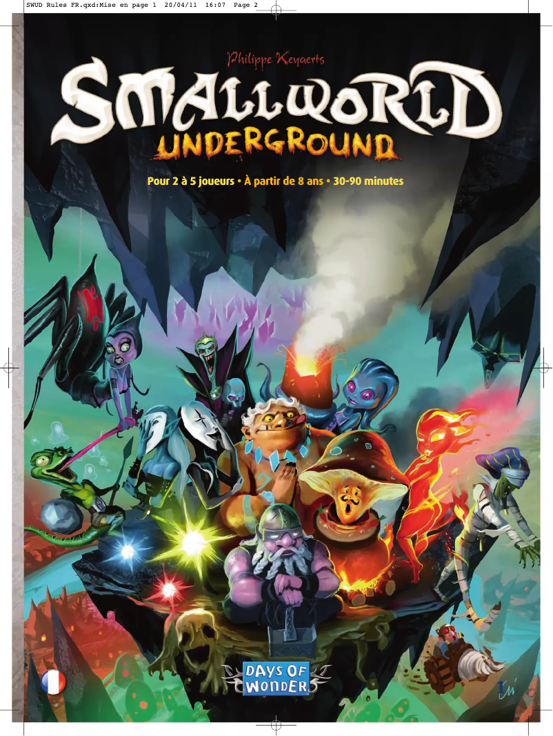 Page 1 de la notice Manuel utilisateur Days of Wonder Smallworld Underground