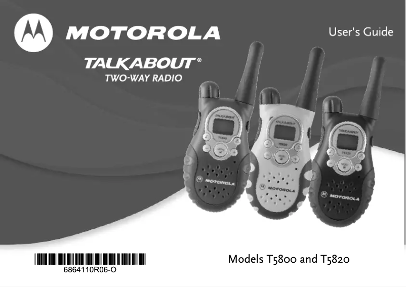 Page 1 of the manual User Manual Motorola Talkabout T5820