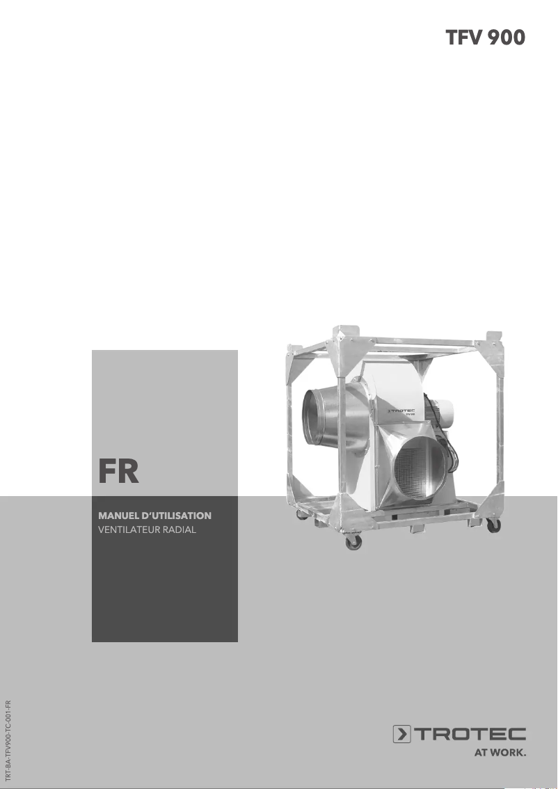 Page 1 of the manual User Manual Trotec TFV 900