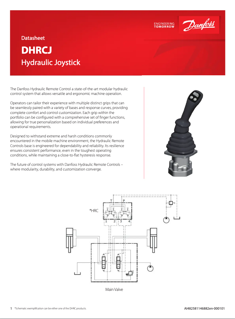 Page 1 of the manual Technical Sheet Danfoss DHRCJ