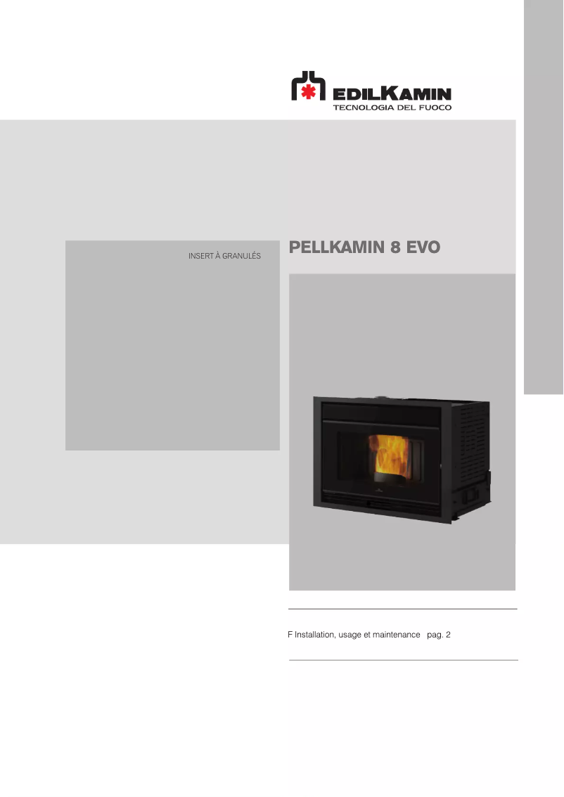 First page image of the manual for PELLKAMIN 8 EVO