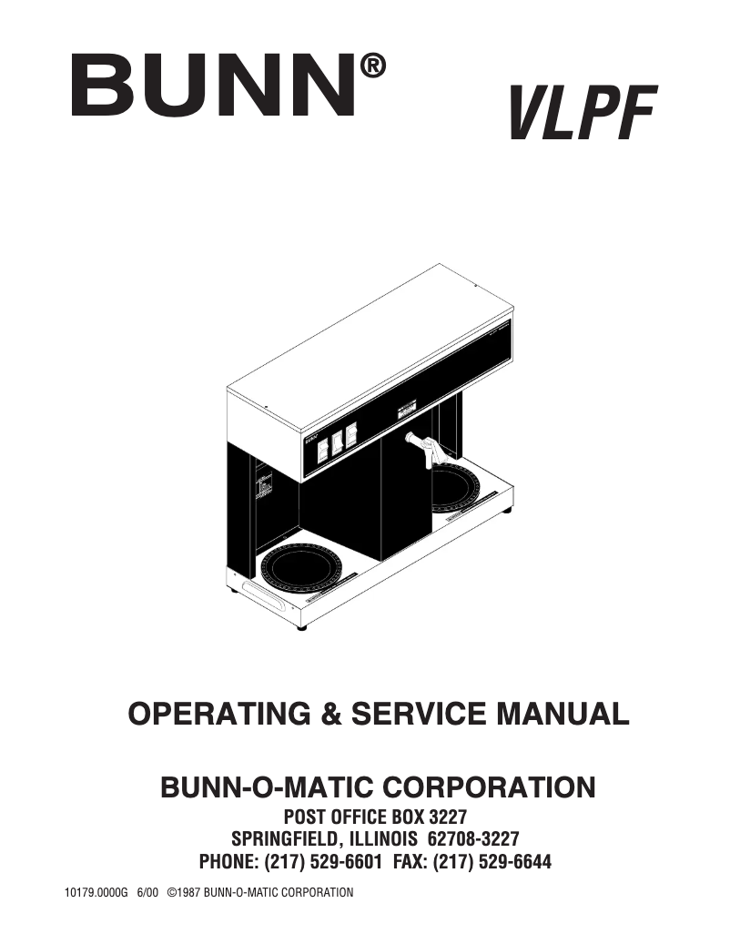 First page image of the manual for VLPF 07400.0005