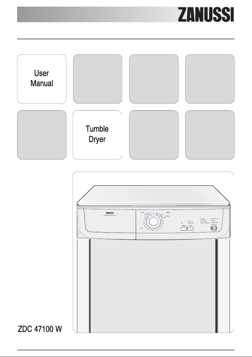 Page 1 of the manual User Manual Zanussi ZDC47100W