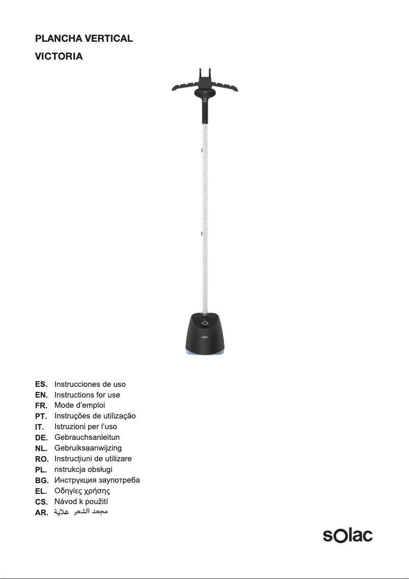 Page 1 of the manual User Manual Solac Victoria PC1505