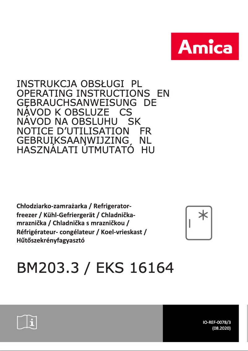 Page 1 of the manual Energy Label Amica BM210.4