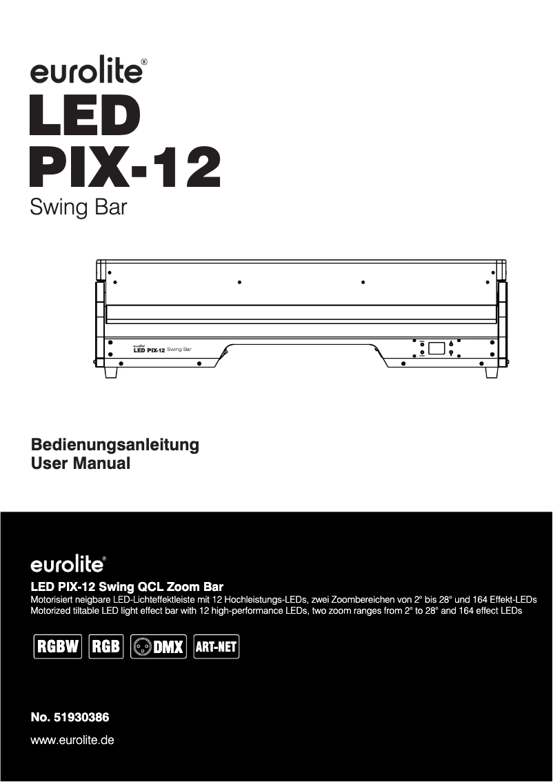 Page 1 of the manual User Manual Eurolite LED PIX-12