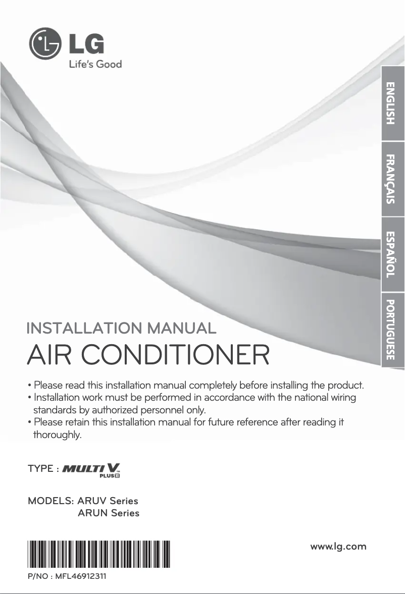 First page image of the manual for ARUN80BT2