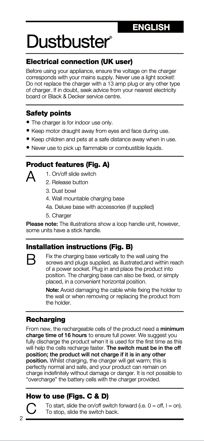 First page image of the manual for Dustbuster HC431