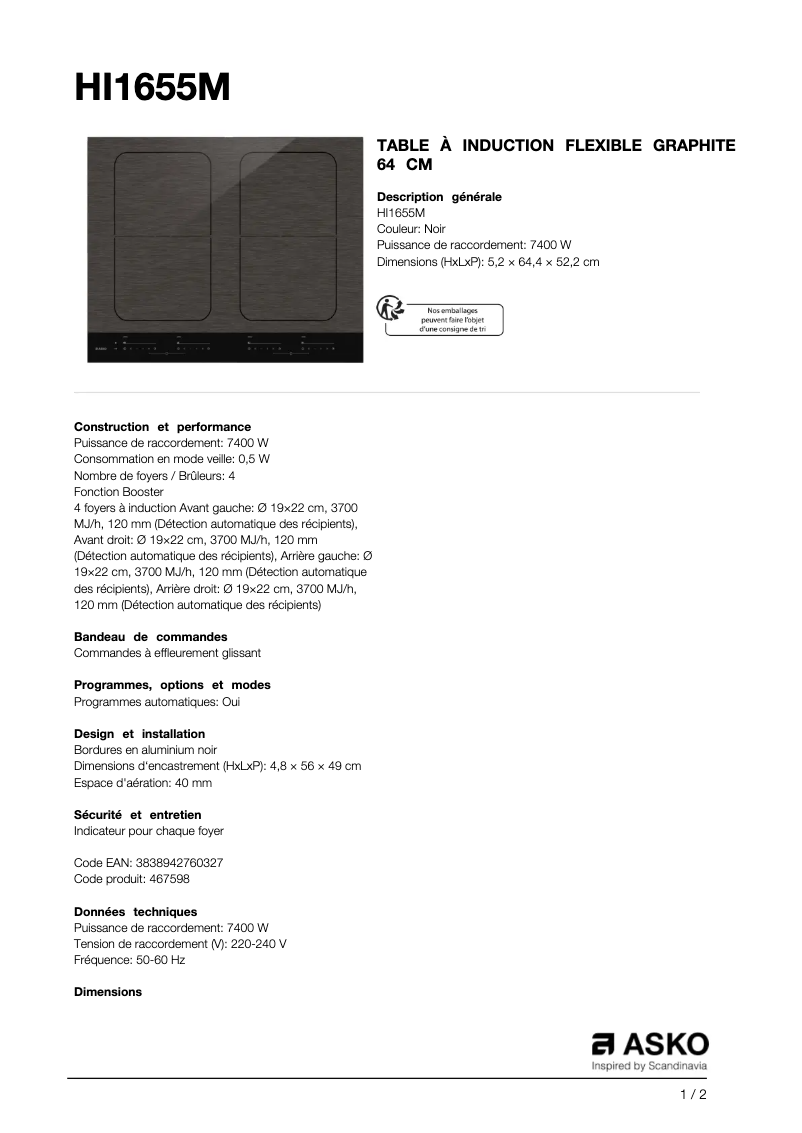 First page image of the manual for HI1655M