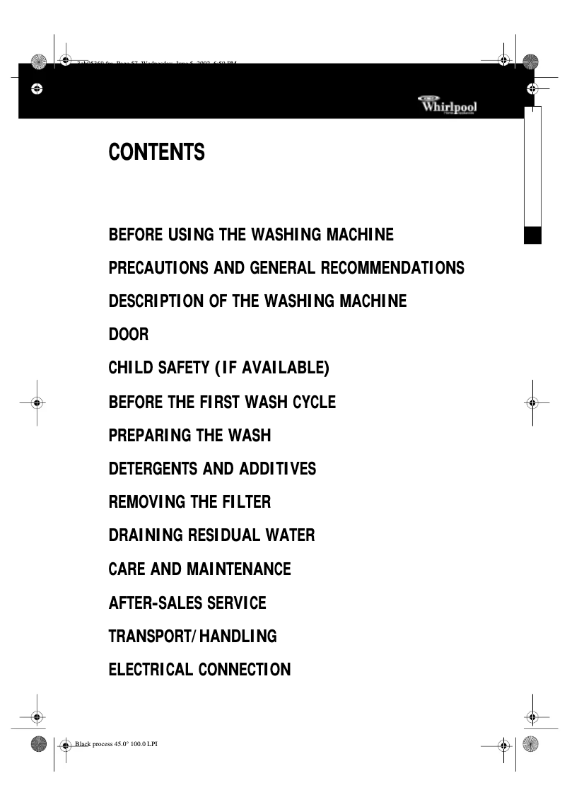 First page image of the manual for AWM 5140/4