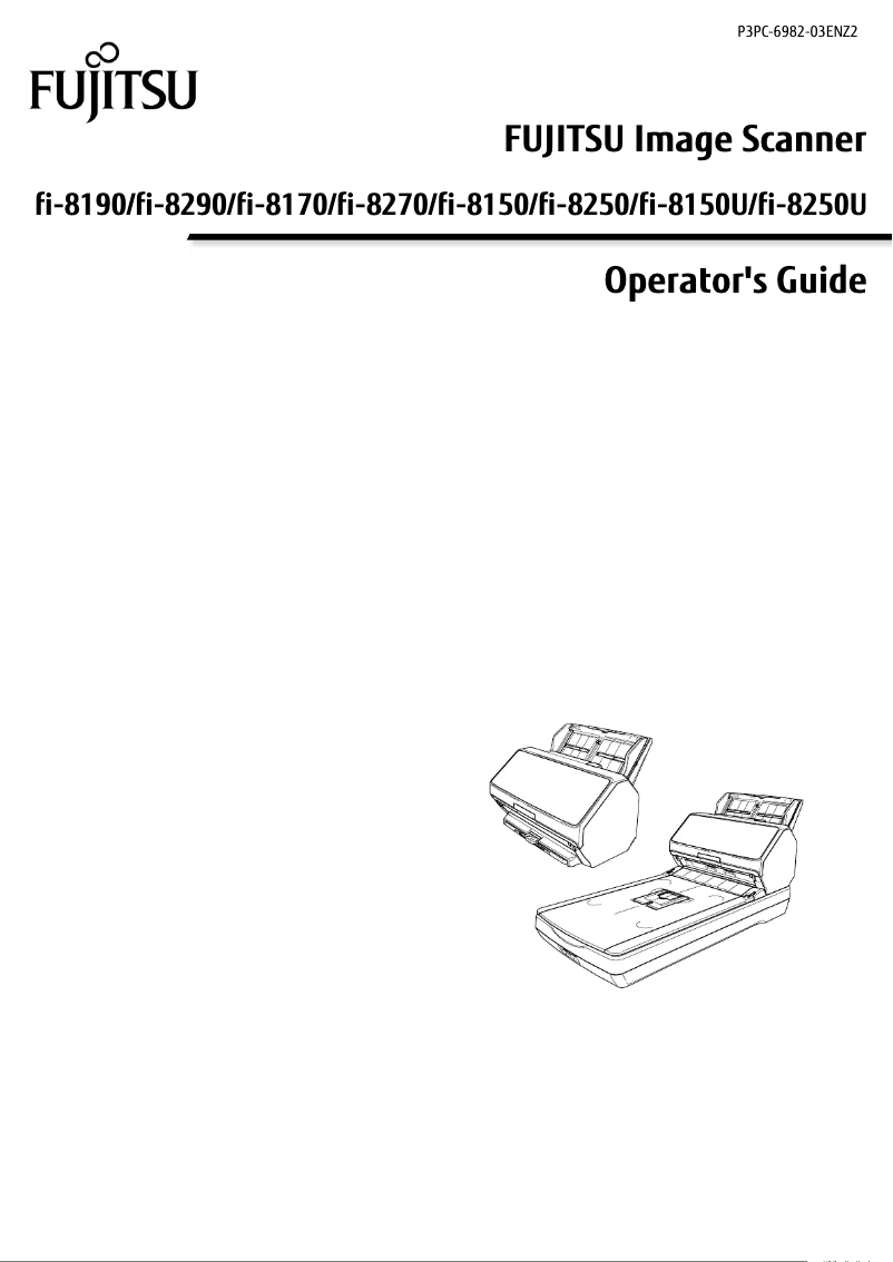 First page image of the manual for fi-8250