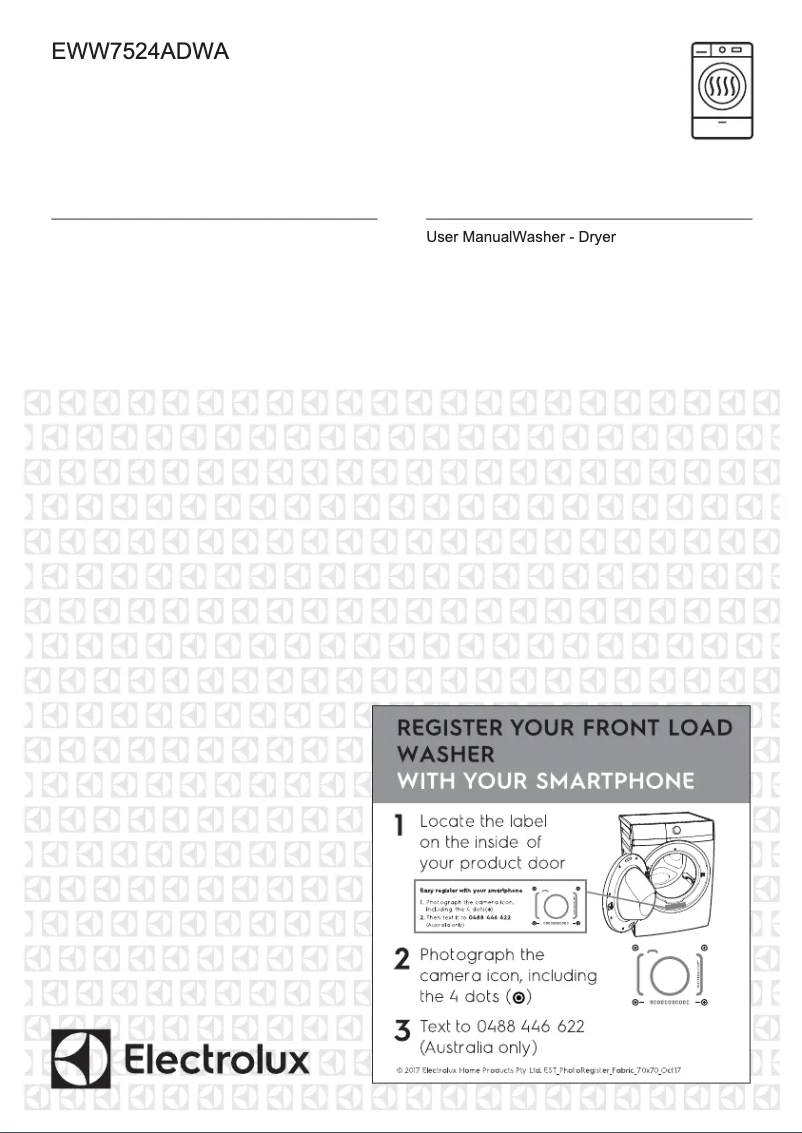 First page image of the manual for EWW7524ADWA