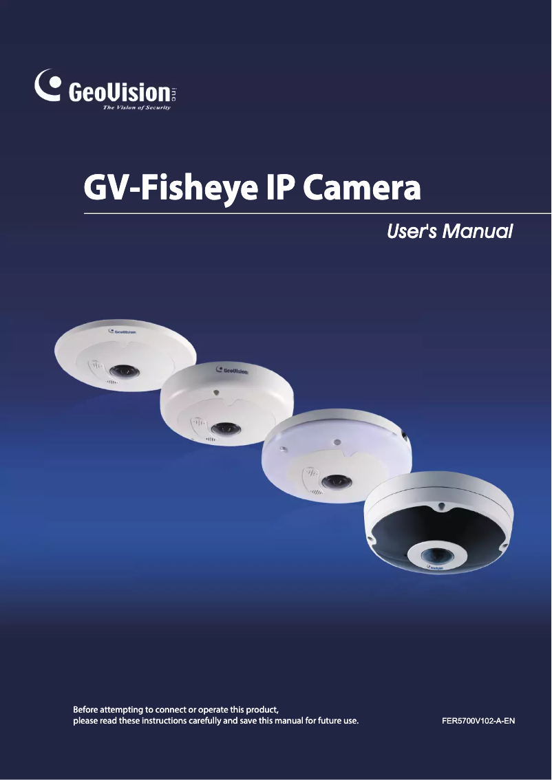 First page image of the manual for GV-FER5700