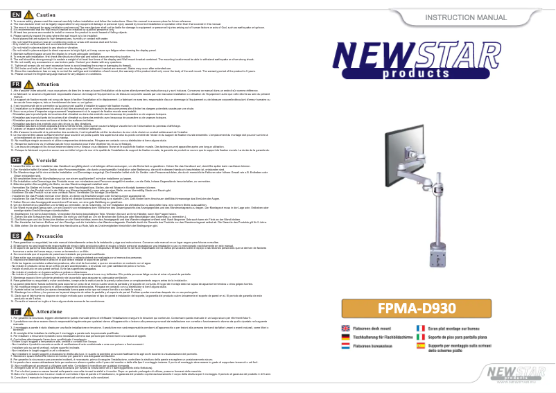 First page image of the manual for FPMA-D930D-6