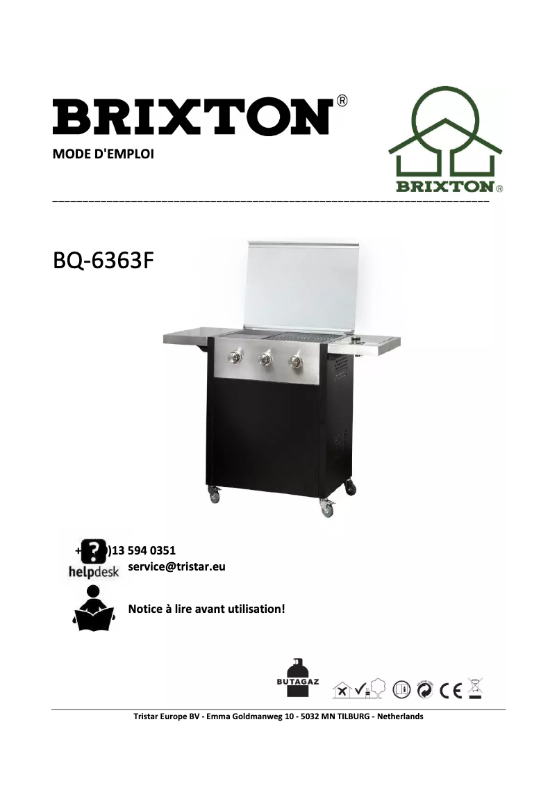 Page 1 of the manual User Manual Brixton BQ-6363