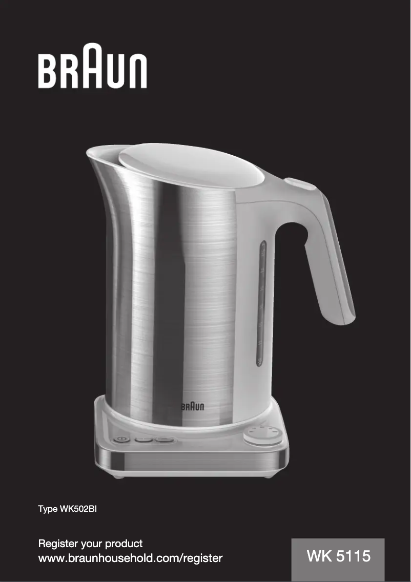 Page 1 of the manual User Manual Braun WK 5115