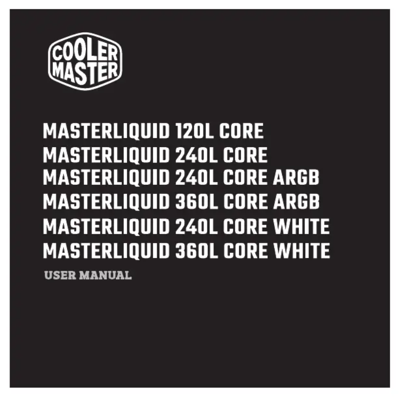 Page 1 of the manual User Manual Cooler Master MasterLiquid 240