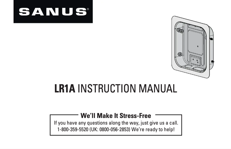 Page 1 of the manual User Manual Sanus LR1A