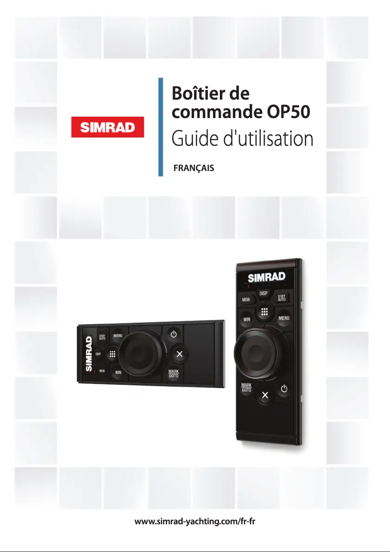 Page 1 of the manual User Manual Simrad OP50