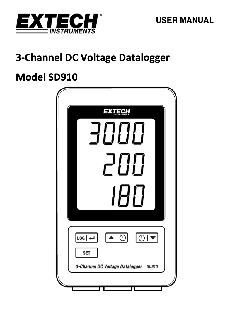 First page image of the manual for SD910