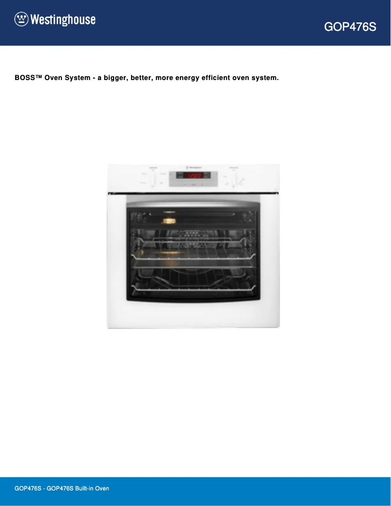 First page image of the manual for GOP476S