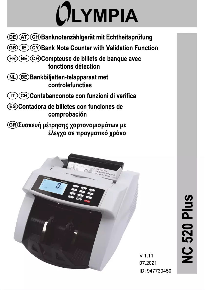 Page 1 of the manual User Manual Olympia NC 520 plus