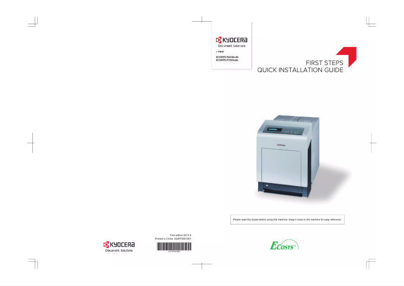 Page 1 of the manual User Manual Kyocera ECOSYS P7035cdn